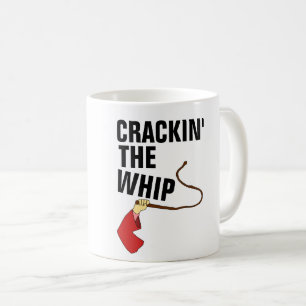 FUNNY BOSS COFFEE MUGS, CRACKIN' THE WHITE KAFFEETASSE