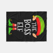 Funny Boss Elf Family Christmas Boss Elf Sweater M Fleecedecke (Vorderseite (Horizontal))