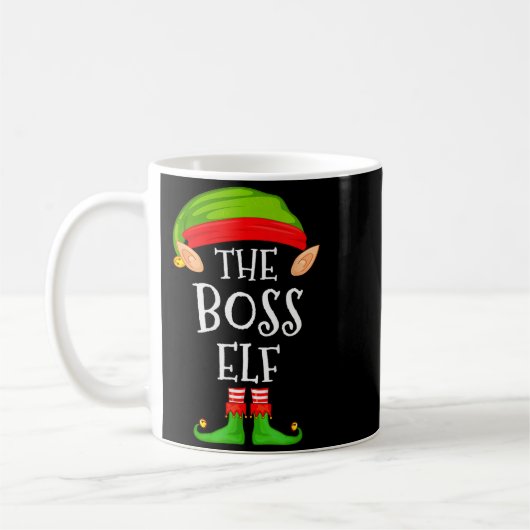 Funny Boss Elf Family Christmas Boss Elf Sweater M Kaffeetasse (Links)