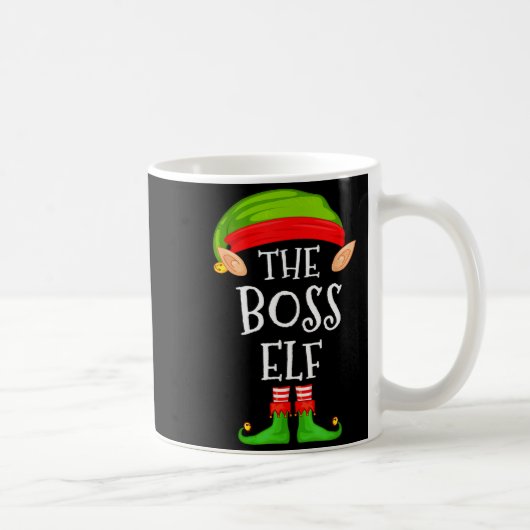Funny Boss Elf Family Christmas Boss Elf Sweater M Kaffeetasse (Rechts)