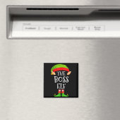 Funny Boss Elf Family Christmas Boss Elf Sweater M Magnet (In Situ (Geschirrspüler))