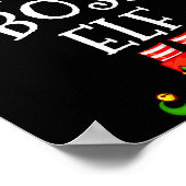 Funny Boss Elf Family Christmas Boss Elf Sweater M Poster (Ecke)