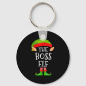 Funny Boss Elf Family Christmas Boss Elf Sweater M Schlüsselanhänger (Vorderseite)