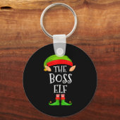 Funny Boss Elf Family Christmas Boss Elf Sweater M Schlüsselanhänger (Vorderseite)