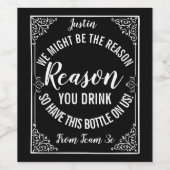 Funny Boss Geschenk Wein Label Vorlage gastronomis Weinetikett (Einzelnes Label)