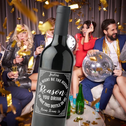 Funny Boss Geschenk Wein Label Vorlage gastronomis Weinetikett