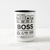 Funny Boss Handling Information Tasse (Zentrum)