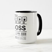 Funny Boss Handling Information Tasse (VorderseiteRechts)