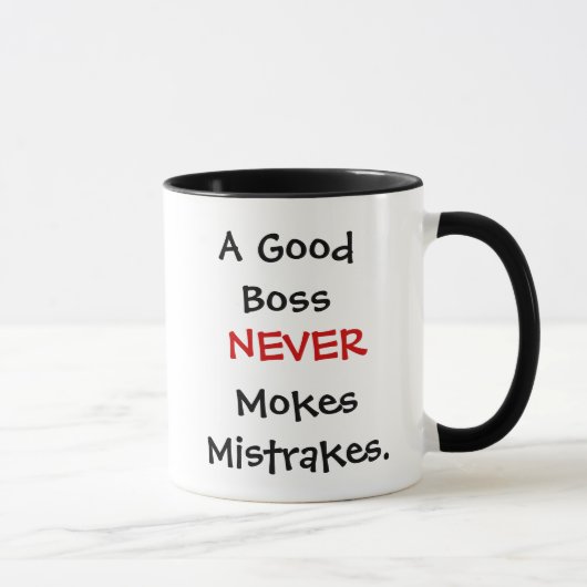 Funny Boss Joss Quote Tasse (Rechts)