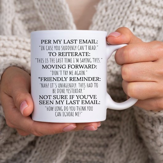 Funny Boss Manager Corporate E-Mail Geschenk Sassy Kaffeetasse