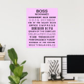 Funny Boss Poster | Bürounterschrift | Boss-Gesche (Heimbüro)