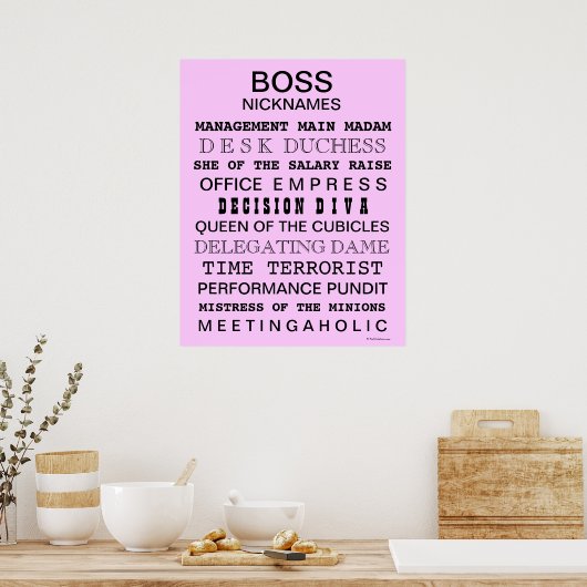 Funny Boss Poster | Bürounterschrift | Boss-Gesche (Küche)