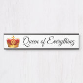 Funny Boss Queen of Everything Door Name Plate Türschild (Vorderseite )
