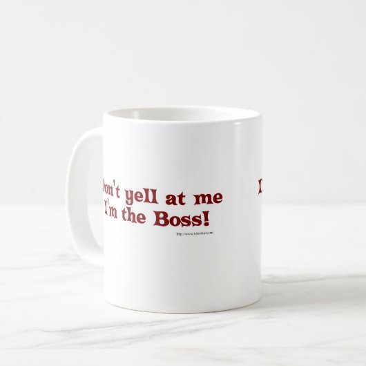 Funny Boss Statement Slogan Design Kaffeetasse (Vorderseite Links)