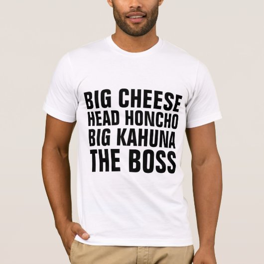 Funny BOSS T - Shirt, Head Honcho, Big Chec T-Shirt (Vorderseite)