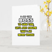Funny Boss T - Shirt und Geschenke Karte (Gelbe Blume)