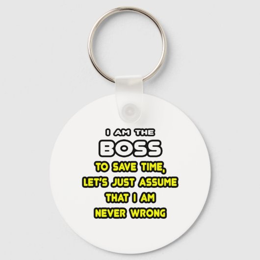 Funny Boss T - Shirt und Geschenke Schlüsselanhänger (Vorderseite)