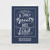 Funny Boss Vielen Dank für Ihre Anerkennung Karte (Vorderseite)