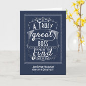 Funny Boss Vielen Dank für Ihre Anerkennung Karte (Gelbe Blume)