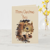Funny Boss Weihnachten von uns Nuts Karte (Gelbe Blume)