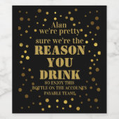 Funny Boss Wine Label - Gold Spot Design Weinetikett (Einzelnes Label)