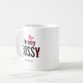 Funny Bossy Boss Kaffeetasse (Vorderseite Links)