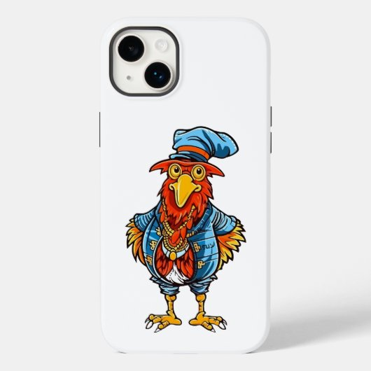 Funny Bossy Cartoon Rooster Case-Mate iPhone Hülle (Rückseite)