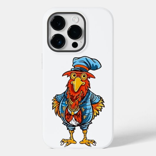 Funny Bossy Cartoon Rooster Case-Mate iPhone Hülle (Rückseite)