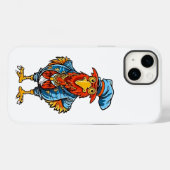 Funny Bossy Cartoon Rooster Case-Mate iPhone Hülle (Rückseite (Horizontal))