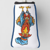 Funny Bossy Cartoon Rooster Golf Headcover (Rotieren 90)