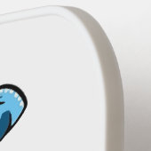 Funny Bossy Cartoon Rooster Pickleball Schläger (Linke Seite)