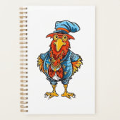 Funny Bossy Cartoon Rooster Planer (Vorderseite)