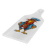 Funny Bossy Cartoon Rooster Schneidebrett (Ecke)