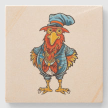 Funny Bossy Cartoon Rooster