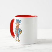 Funny Bossy Cartoon Rooster Tasse (Vorderseite Links)
