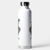Funny Bossy Cartoon Rooster Trinkflasche (links)