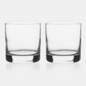 Funny Bossy Cartoon Rooster Whiskyglas (Rechts)