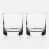 Funny Bossy Cartoon Rooster Whiskyglas (Links)