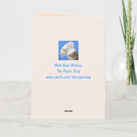 Funny Bossy Cat wird gut Karte (Rückseite)