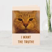 Funny Bossy Cat wird gut Karte (Vorderseite)