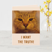 Funny Bossy Cat wird gut Karte (Gelbe Blume)