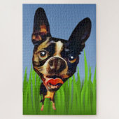 Funny Boston Terrier 1014 Piece Puzzle (Vertikal)