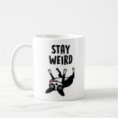 Funny Boston Terrier Bleibe Weird Dog Kaffeetasse (Links)