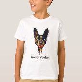 Funny Boston Terrier Boys T - Shirt (Vorderseite)