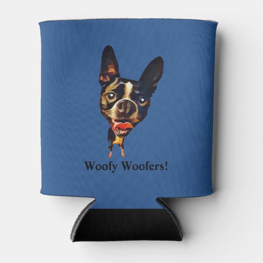 Funny Boston Terrier Can Cooler Dosenkühler (Vorderseite)