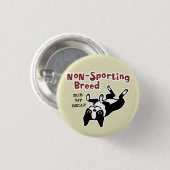 Funny Boston Terrier Cartoon Dog | Rub Mein Bauch Button (Vorne & Hinten)