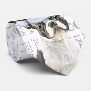 Funny Boston Terrier Christmas Dog Lover Krawatte