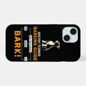 Funny Boston Terrier Dog iPhone 15 Hülle (Rückseite (Horizontal))
