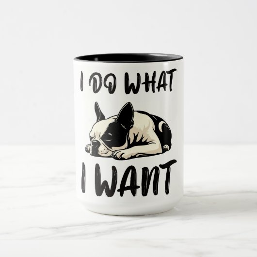 Funny Boston Terrier Dog Tasse (Zentrum)