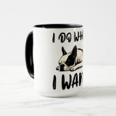 Funny Boston Terrier Dog Tasse (Vorderseite Links)
